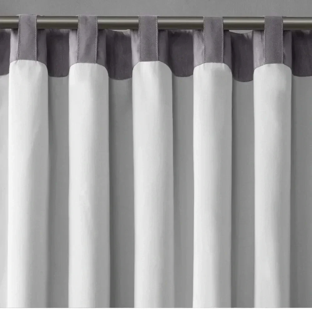 Madison Park 1 Window Valance Embroidered Gray New